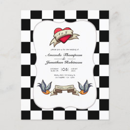 Rockabilly Wedding Einladung Flyer