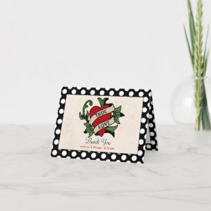 Rockabilly Wedding Vielen Dank Dankeskarte