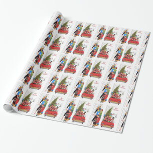 Rockabilly Weihnachten Geschenkpapier