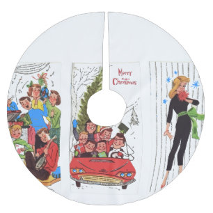 Rockabilly Weihnachtsbaumrock Polyester Weihnachtsbaumdecke