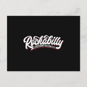 Rockabilly Wild Rock'n'Roll - Typo - neg Postkarte