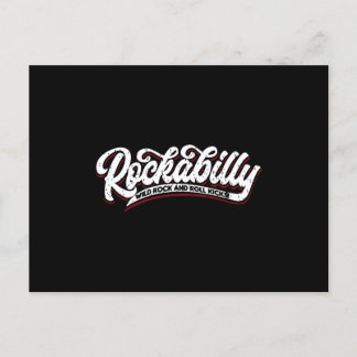 Rockabilly Wild Rock'n'Roll - Typo - neg Postkarte