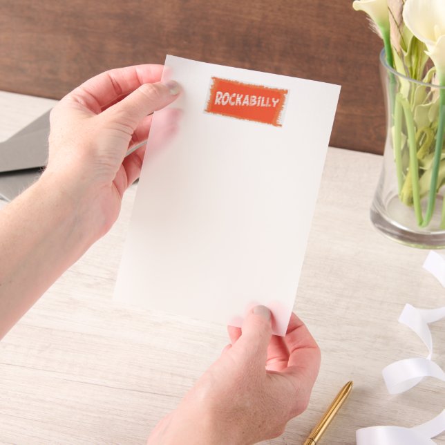 RockaBilly zerrissene weiße Perlamenpapiere (Handgehalten)