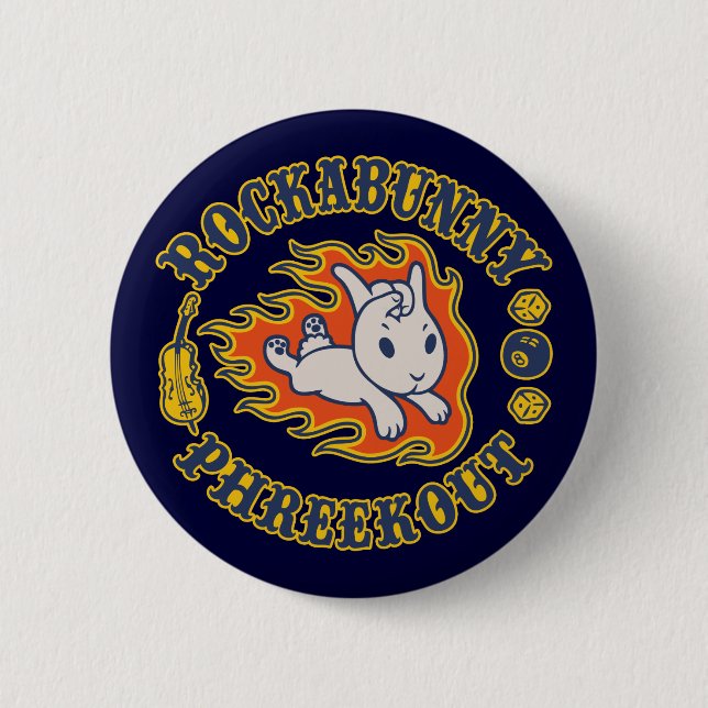 Rockabunny Phreekout Button (Vorderseite)