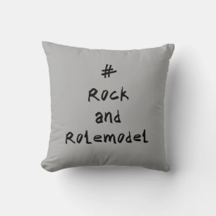 #RockandRolemodel - Black Kissen