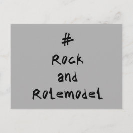 #RockandRolemodel - Black Postkarte