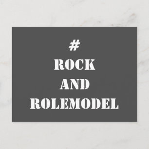 #RockandRolemodel - White Editable. Postkarte
