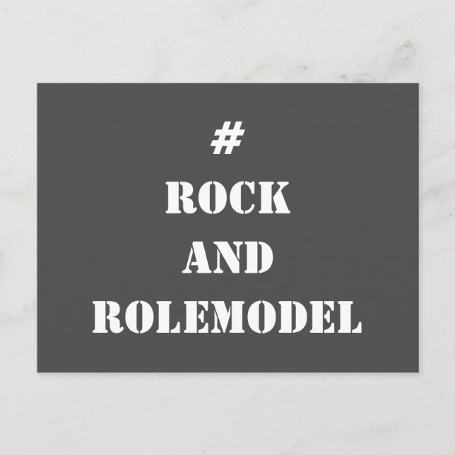 #RockandRolemodel - White Editable. Postkarte (Vorderseite)