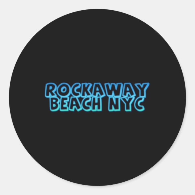 Rockaway Beach New York Runder Aufkleber (Vorderseite)