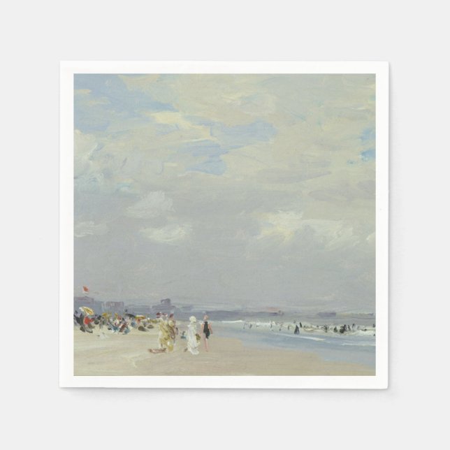 Rockaway Beach (New York) (von E.H. Potthast) Serviette (Vorderseite)