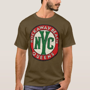 Rockaway Beach Queens NYC Vintage Straßenschild Di T-Shirt