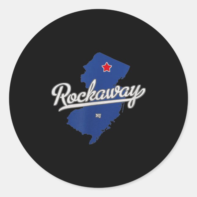Rockaway New Jersey Nj Map  Runder Aufkleber (Vorderseite)