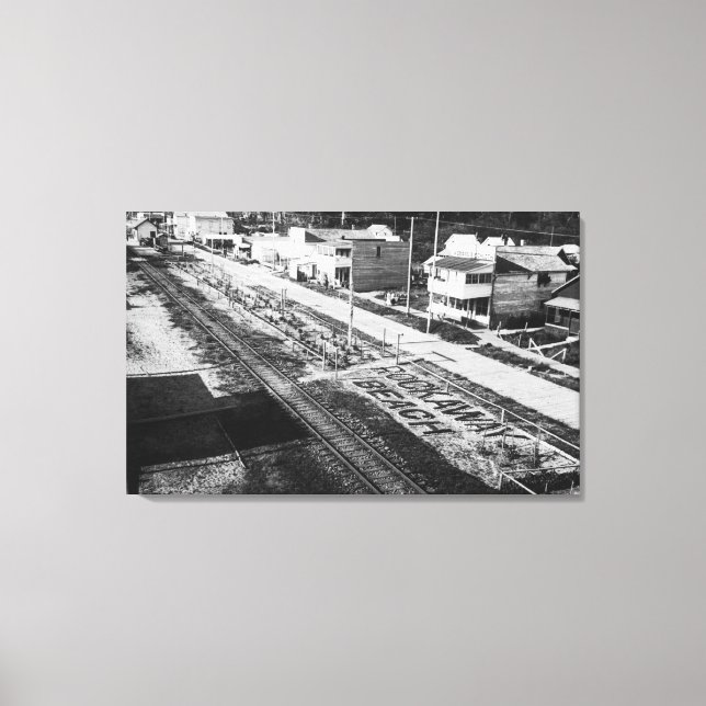 Rockaway, Oregon Beach und Main Street Fotograf Leinwanddruck (Vorderseite)