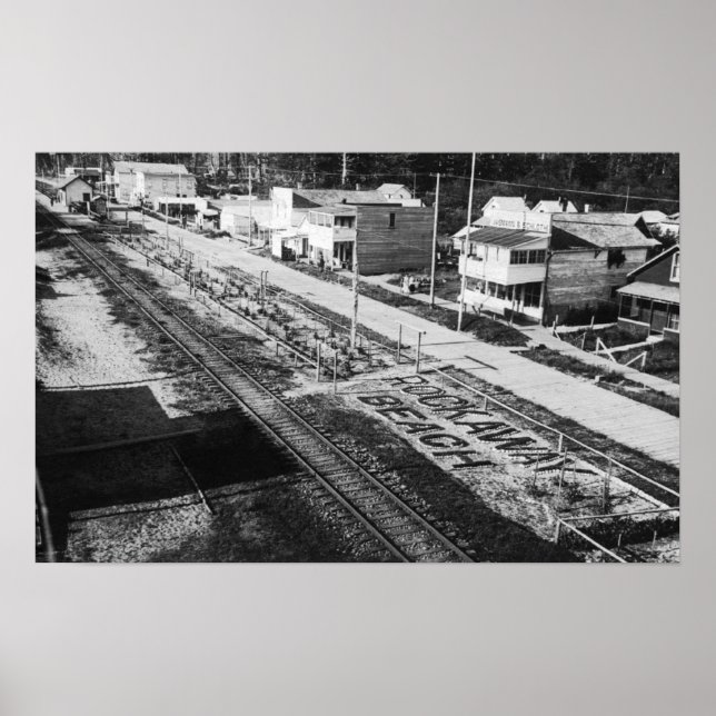 Rockaway, Oregon Beach und Main Street Fotograf Poster (Vorne)