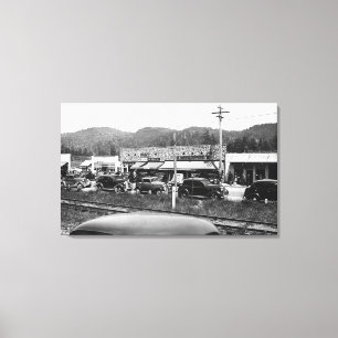 Rockaway, Oregon Hauptgeschäftsbereich Leinwanddruck