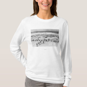 Rockaway, Oregon-Strand-Szene und Schwimmer T-Shirt