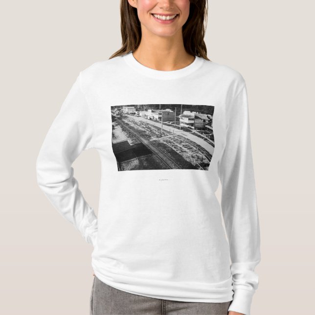 Rockaway, Oregon-Strand und Hauptstraße Photograp T-Shirt (Vorderseite)