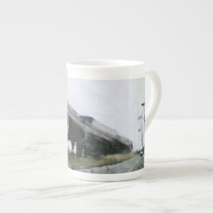 rockaway Strand Atrain Queens-Brückenschalen Prozellantasse