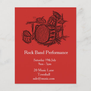Rockband-Musikperformance Flyer
