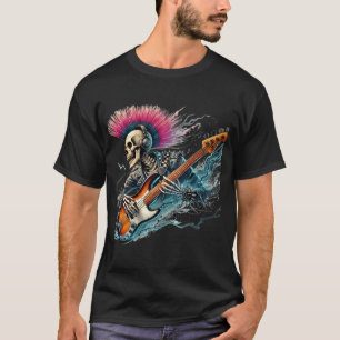 Rockband, Punk-Skelett-Band Rock T-Shirt