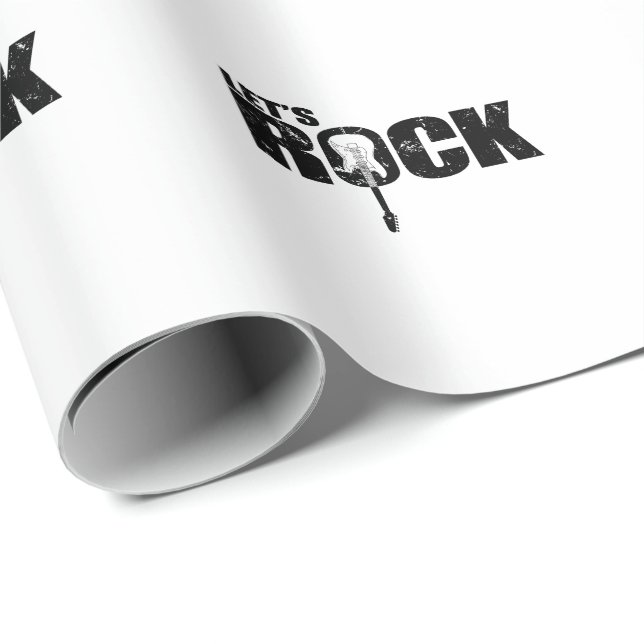 Rockband "Rock Gitarre Musikstil Genre" von lass Geschenkpapier (Rolleneckpunkt)