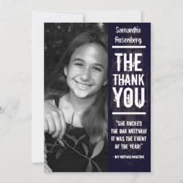 Rockband-Schläger Mitzvah danken Ihnen, im Dankeskarte