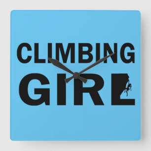Rockclimbing Quadratische Wanduhr