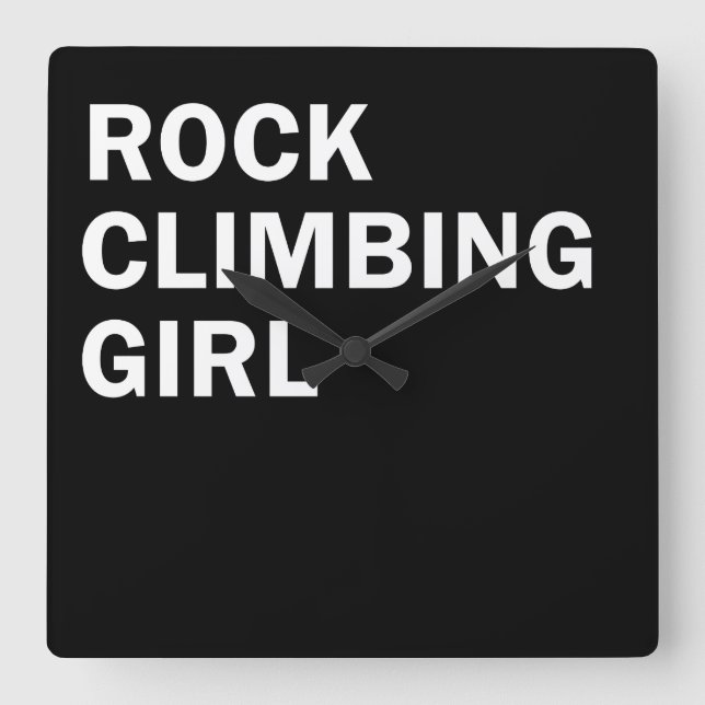 Rockclimbing Quadratische Wanduhr (Vorderseite)
