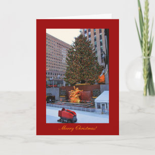 Rockefeller Center Baum, Weihnachtsrink Feiertagskarte