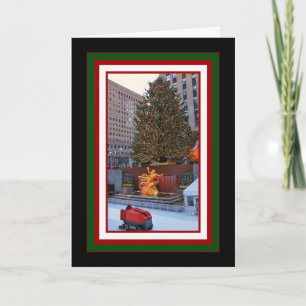 Rockefeller Center Baum, Weihnachtsrink Feiertagskarte