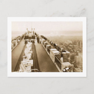 Rockefeller Center, Dach, New York City Vintage Postkarte