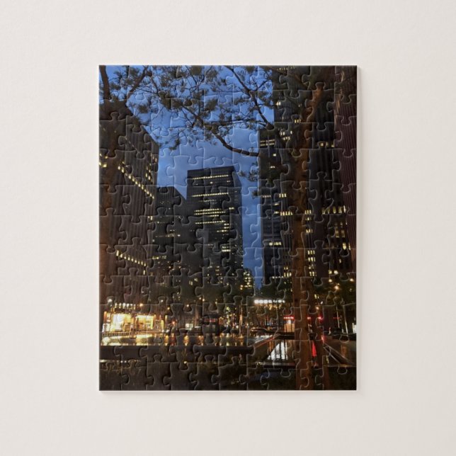 Rockefeller Center Dawn NYC Architecture New York Puzzle (Vertikal)