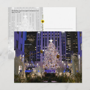 Rockefeller Center Engel & Weihnachtsbaum - Postkarte