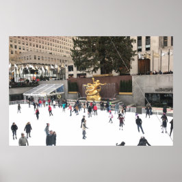 Rockefeller Center Ice Skaten Rink NYC Foto Poster