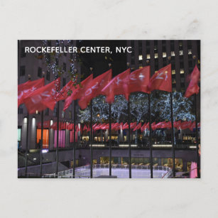 Rockefeller Center Ice Skaten Rink NYC Foto Postkarte