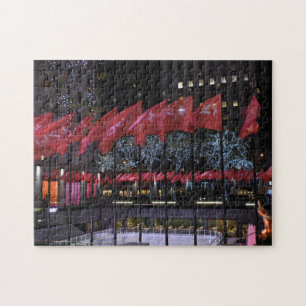 Rockefeller Center Ice Skaten Rink NYC Foto Puzzle