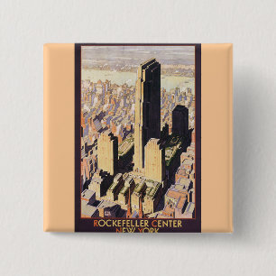 Rockefeller Center New York Button
