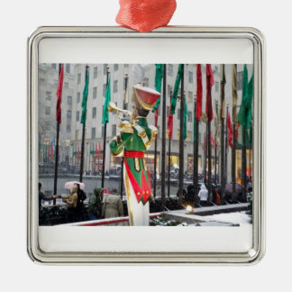 Rockefeller Center Weihnachten Silbernes Ornament