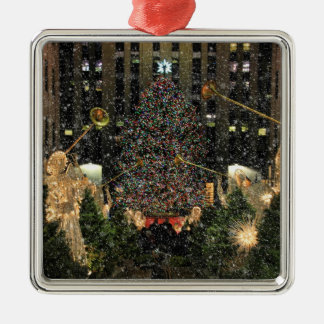 Rockefeller Center Weihnachtsbaum, Engel, Schnee Ornament Aus Metall