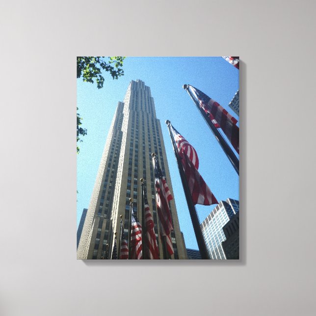 Rockefeller-Flaggen Leinwanddruck (Vorderseite)