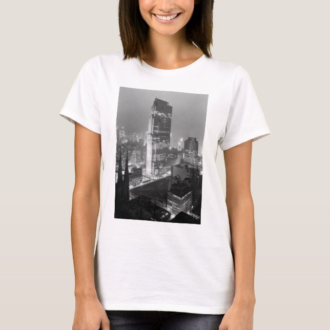 Rockefeller-Mitte und RCA-Gebäude New York City T-Shirt (Vorderseite)