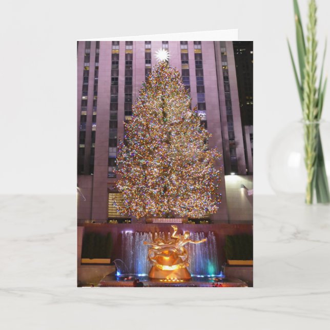 Rockefeller Plaza's Christmas Tree - Karte (Vorderseite)