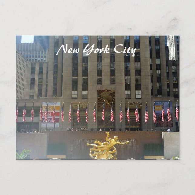 Rockefeller Postkarte (Vorderseite)