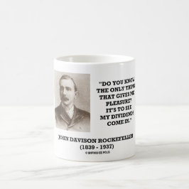 Rockefeller, zum meiner Dividenden zu sehen, in Kaffeetasse