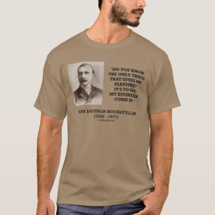 Rockefeller, zum meiner Dividenden zu sehen, in T-Shirt