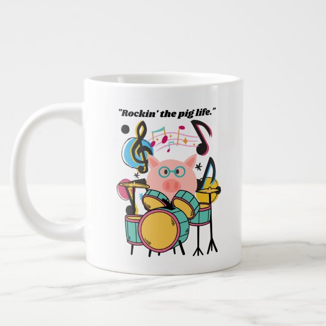 Rocken des Schweins Jumbo-Tasse (Links)