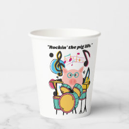 Rocken des Schweins Pappbecher