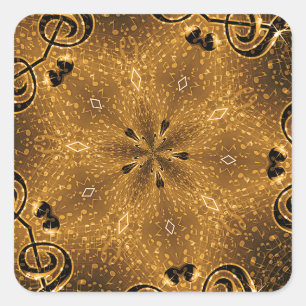 Rocken, Goldene Momente. 2_ Quadratischer Aufkleber