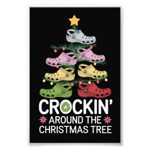 Rocken rund um den Weihnachtsbaum Fotodruck