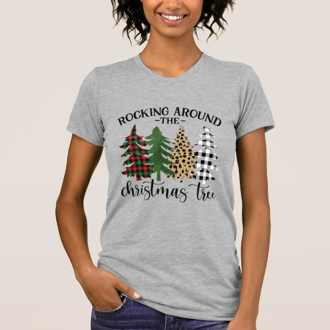 Rocken um den Weihnachtsbaum T-Shirt (Vorderseite)